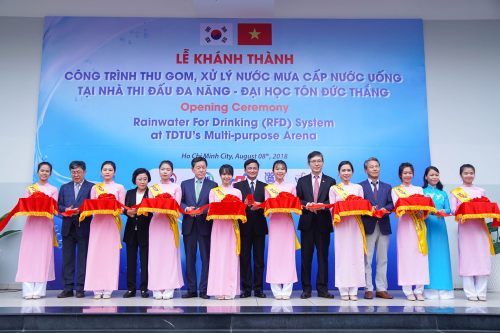 The opening ceremony and implementation of the project of collecting and transforming rainwater for drinking