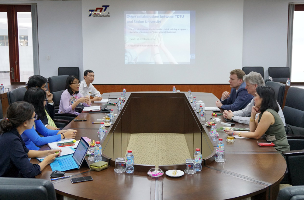 Saxion University (the Netherlands) has a visit and discussion with Ton Duc Thang University