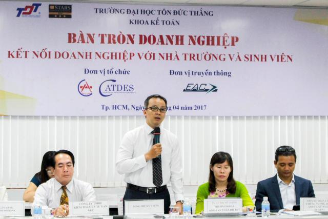 Mr. Trần Khánh Lâm, PhD, General Secretary of VACPA gives his speech at the Round table