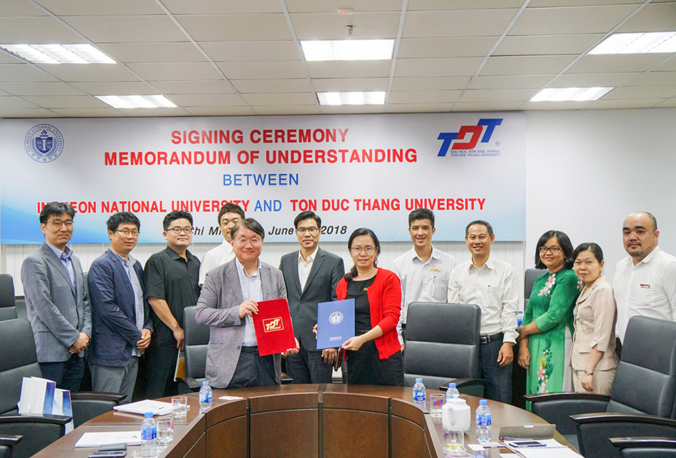 Khoa điện-điện tử Đại học Tôn Đức Thắng ký Thỏa thuận hợp tác với Khoa kỹ thuật Đại học quốc gia Incheon, Hàn Quốc