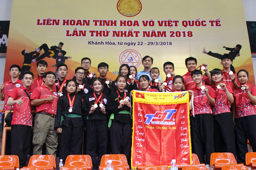 Sinh viên Đại học Tôn Đức Thắng tại Liên hoan Tinh hoa võ Việt quốc tế Lần thứ nhất (2018)