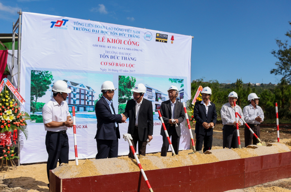 Ton Duc Thang University started building dormitory in Bao Loc Campus